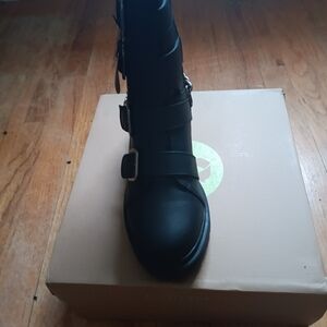 Rocket Dog Black Combat Moto Boots